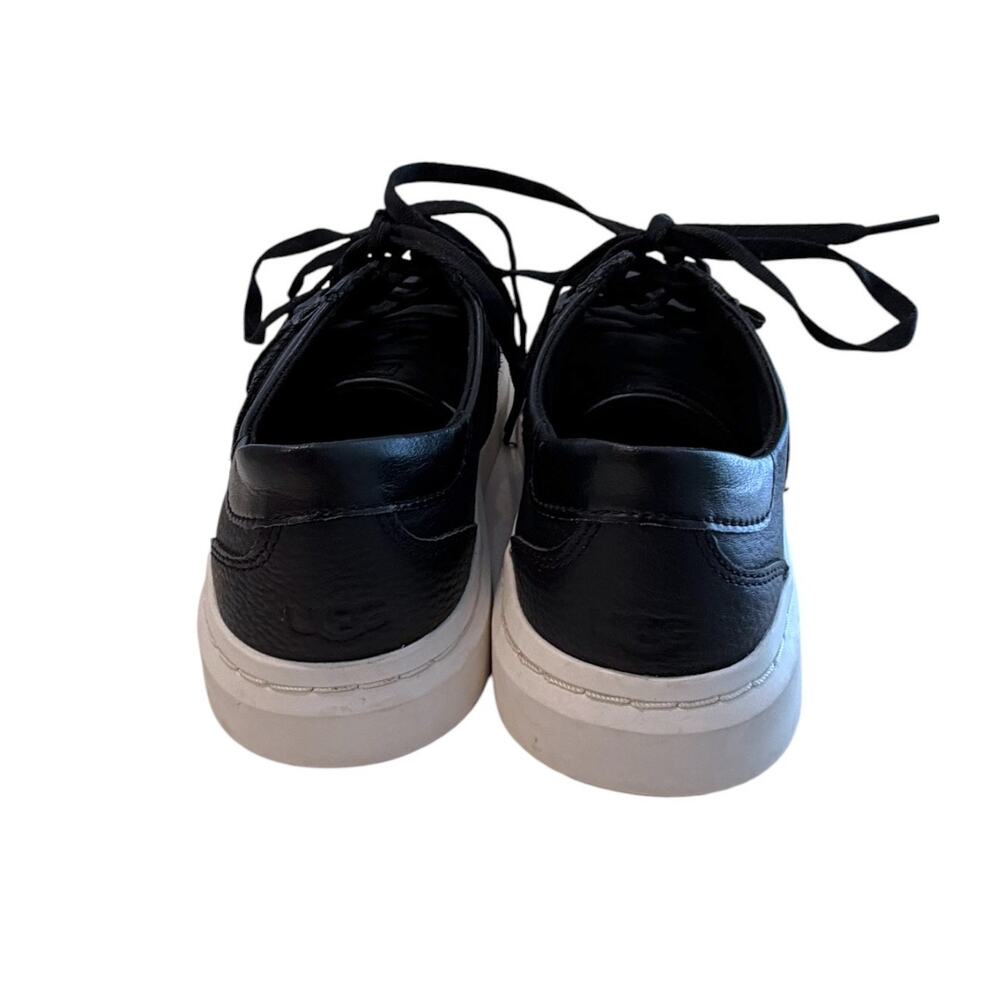 UGG Alameida Lace Sneaker Women's Size 6 Black Leather Comfort Trainer - Picture 5 of 8